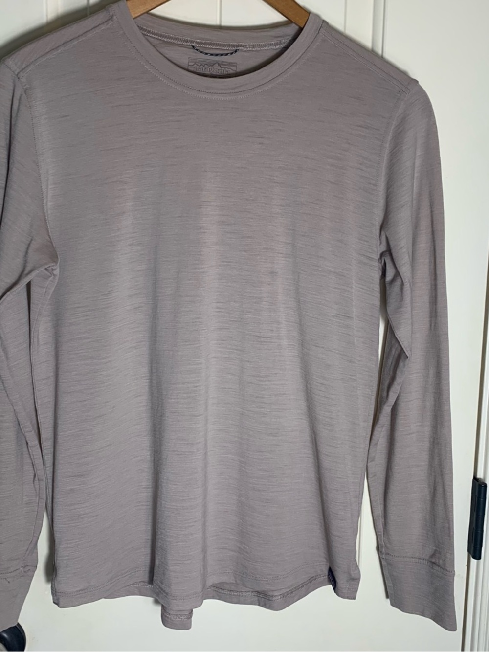 Patagonia Women’s Long-Sleeve Crewneck Capilene Light Wool Shirt - Light Taupe